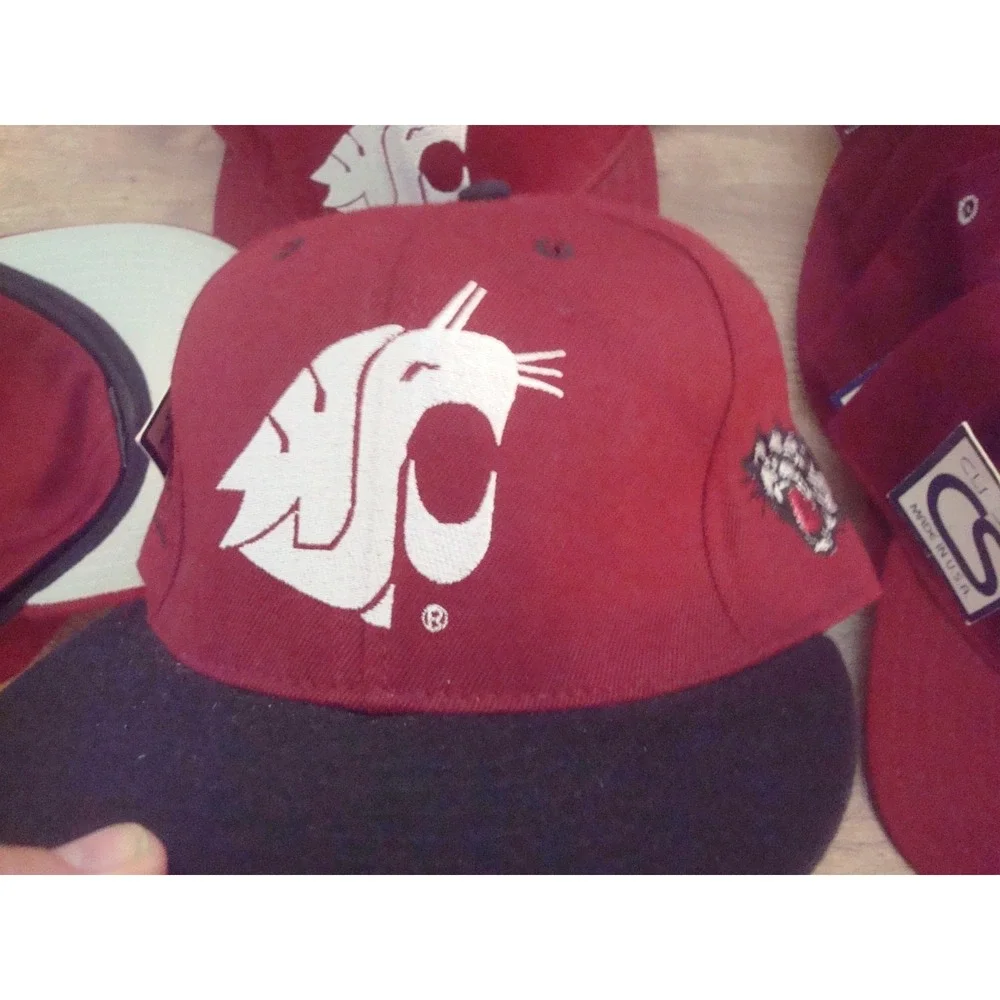 WASHINGTON STATE COUGARS WHOLESALE LOT 10 HATS 80S 90S VINTAGE FITTED USA MADE‎